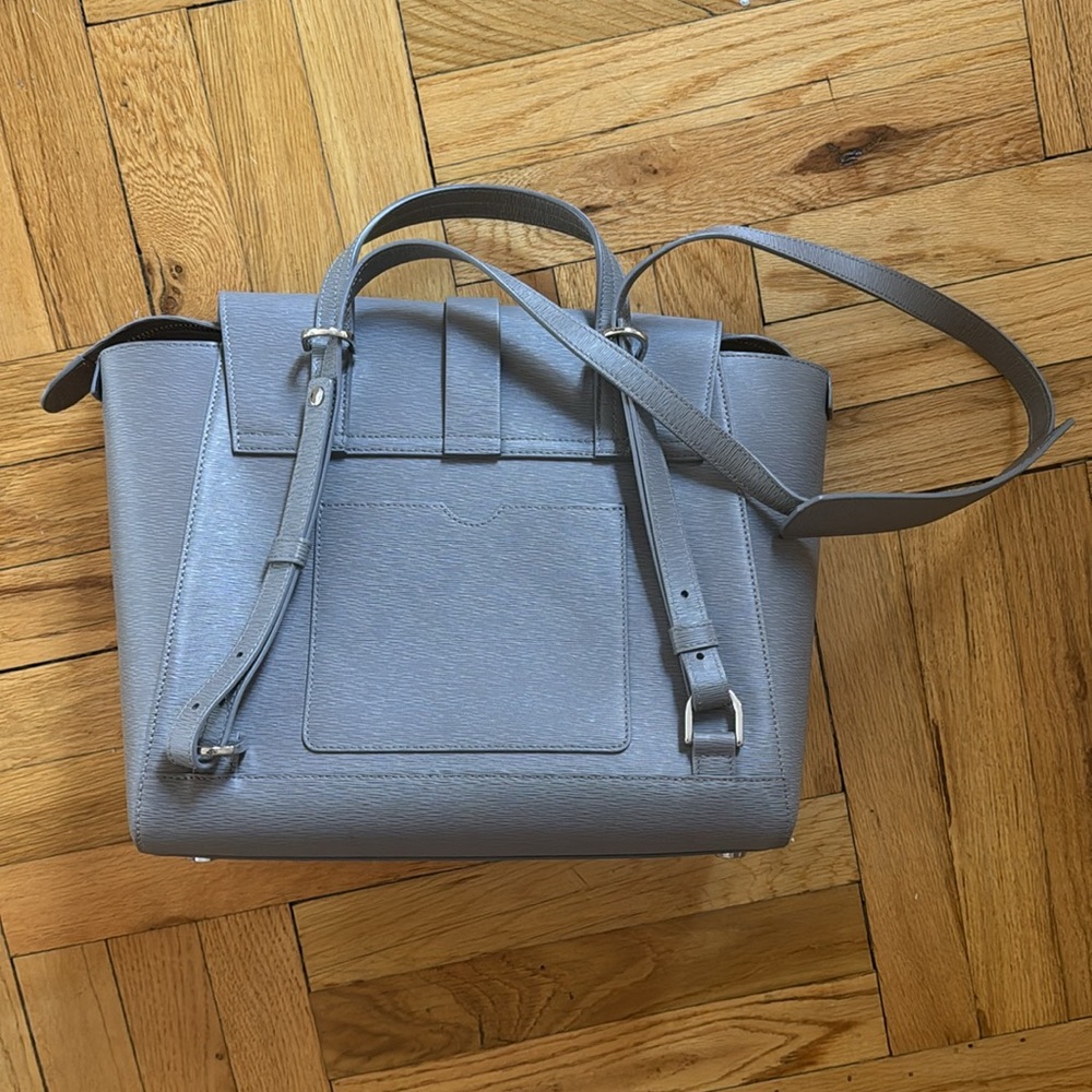 Senreve gray leather backpack satchel - Picture 2 of 3